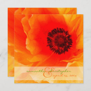 Orange Poppy/wedding Invitations
