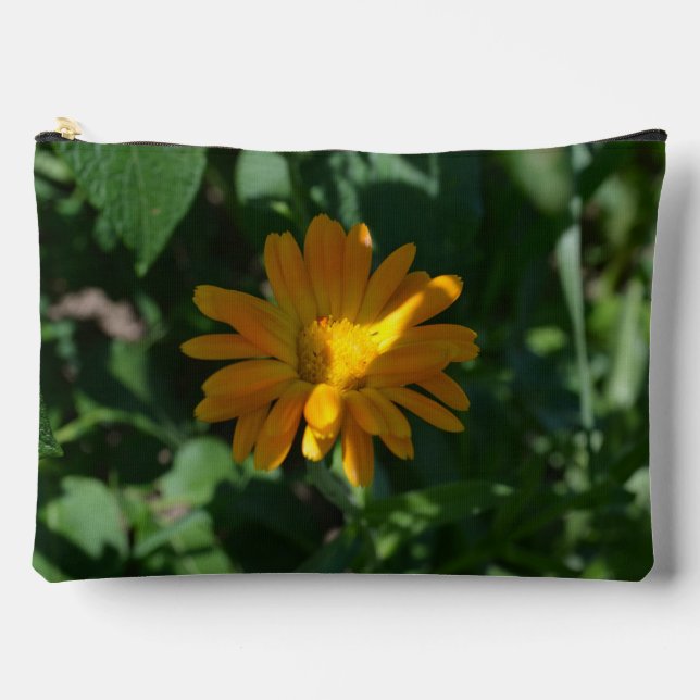 Orange Pot Marigold Flower (Calendula officinalis) Accessory Pouch (Front)