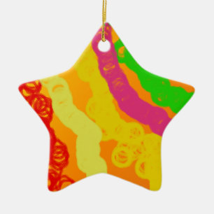 orange powerful ceramic ornament