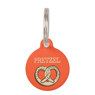 Orange Pretzel Pet Tag