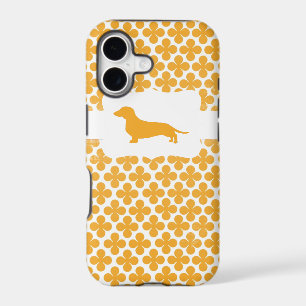 Orange Print w/Dachshund