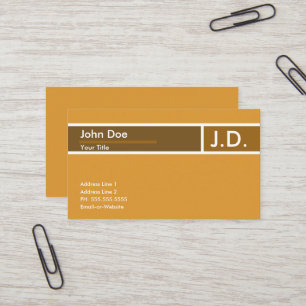 orange professional business card