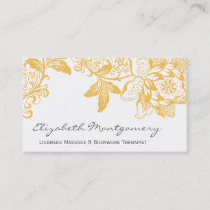 Orange Professional Massage Yoga Business Card