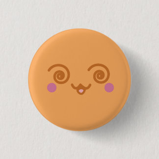 Orange Puff Face vers 2 3 Cm Round Badge