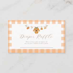 Orange Pumpkin Baby Raffle Enclosure Card 3.5x2