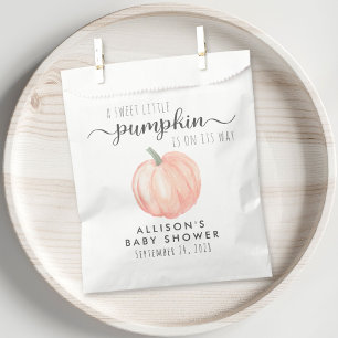 Orange Pumpkin Baby Shower Thank You Favour Bag