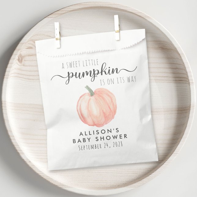 Orange Pumpkin Baby Shower Thank You Favour Bag (Creator Uploaded)