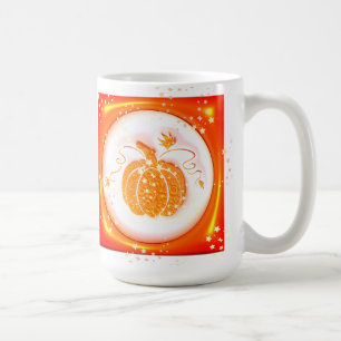 Orange Pumpkin, Fall, Thanksgiving, Halloween Coffee Mug