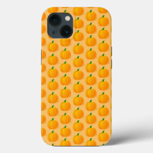 Orange Pumpkin Halloween Pattern iPhone 13 Case