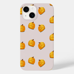 Orange pumpkin head pattern Case-Mate iPhone 14 case
