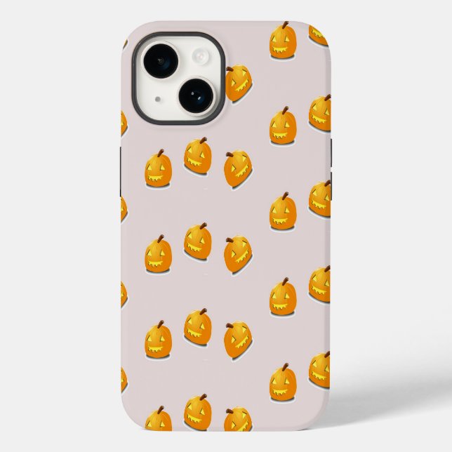 Orange pumpkin head pattern Case-Mate iPhone case (Back)