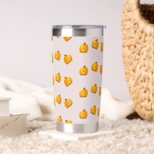 Orange pumpkin head pattern