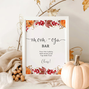 Orange pumpkin mum-osa bar  poster