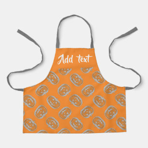 Orange pumpkin pattern apron