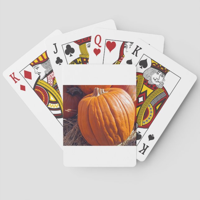 Orange Pumpkin Playing Cards (Back)