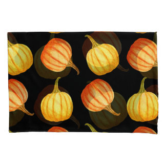 Orange Pumpkin: Seamless Watercolor Pattern. Pillowcase