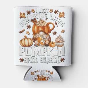 Orange Pumpkin Spice Coffee Funny Autumn Thanksgiv Can Cooler