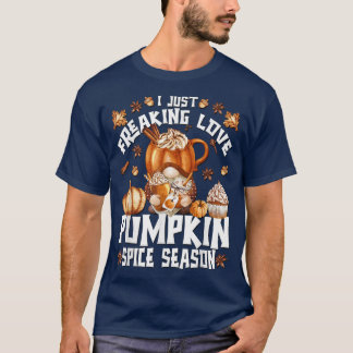 Orange Pumpkin Spice Coffee Funny Autumn Thanksgiv T-Shirt