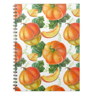 Orange Pumpkin: Summer-Autumn Vegetable Pattern. Notebook