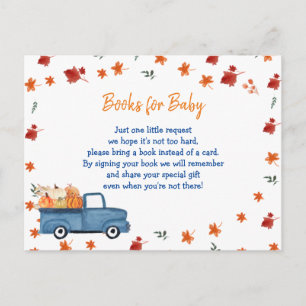 Orange Pumpkin Truck Baby Books insert card