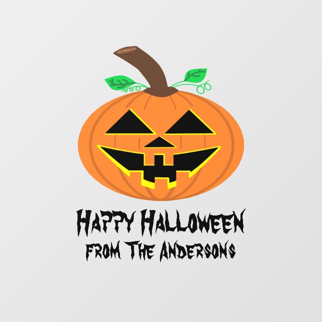 Orange Pumpkin Window Cling (Sheet)