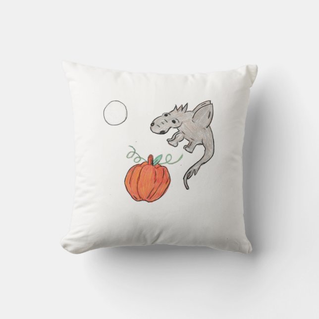 Orange Pumpkin with Dragon  Cushion (Front)