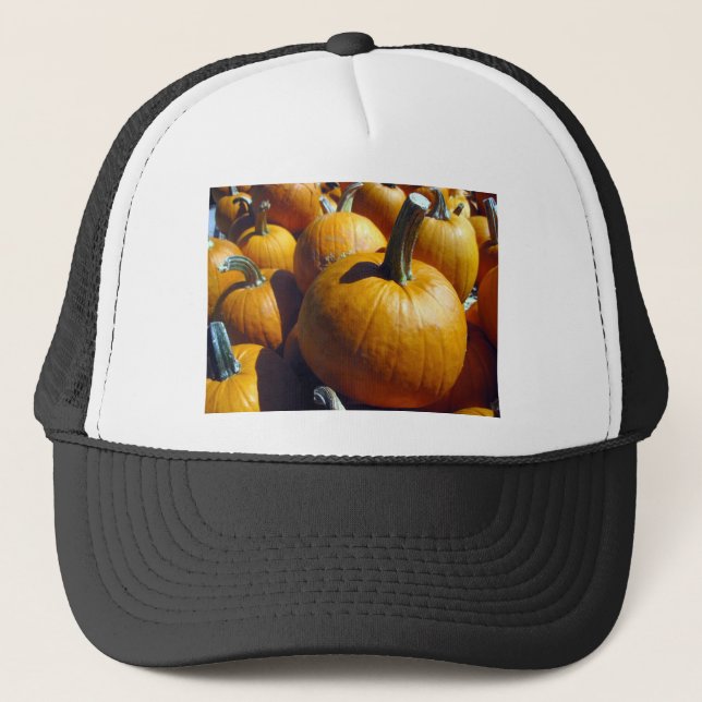 Orange Pumpkins Trucker Hat (Front)