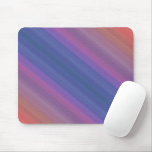 Orange Purple and Blue Diagonal Stripes Pattern Mouse Pad