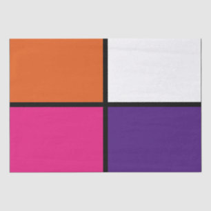 Orange, Purple and Hot Pink Squares Tissue Paper