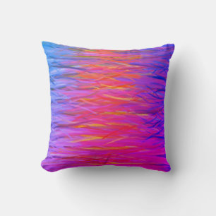Orange Purple Blue Abstract Painting Cushion