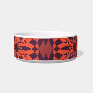 Orange purple cool, unique, trendy flower abstract bowl