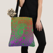Orange Purple Flowers and Light Green Background