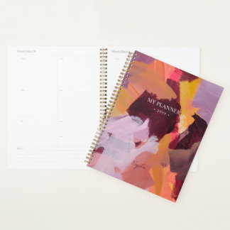 Orange & Purple | Modern Abstract Art Personalised Planner