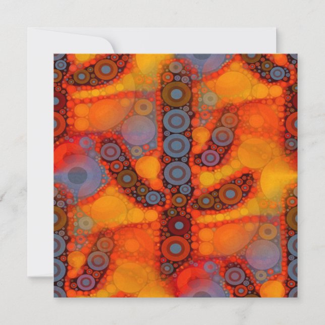 Orange Purple Southwestern Saguaro Cactus Mosaic (Front)