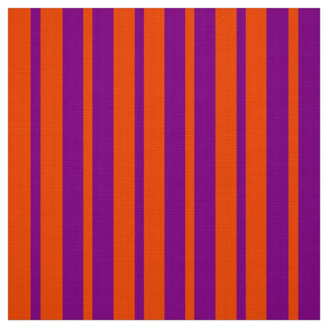 Orange Purple Stylish Stripes Pattern Design  Fabric (Swatch)