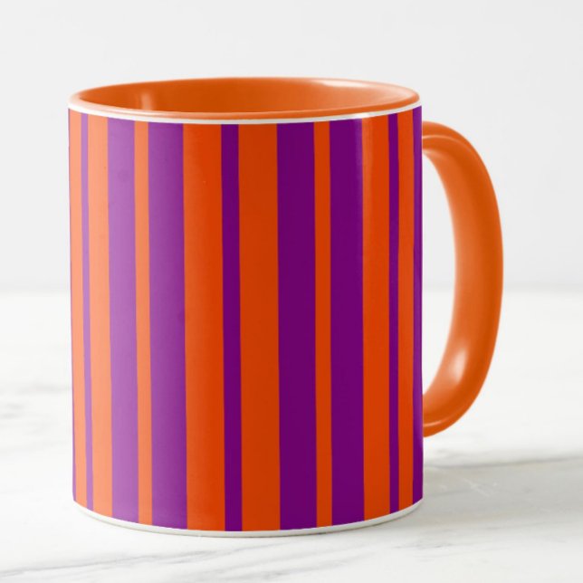 Orange Purple Stylish Stripes Pattern Design  Mug (Creator Uploaded)