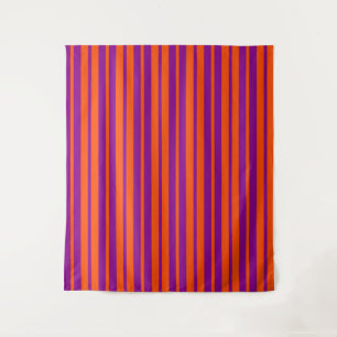 Orange Purple Stylish Stripes Pattern Design  Tapestry
