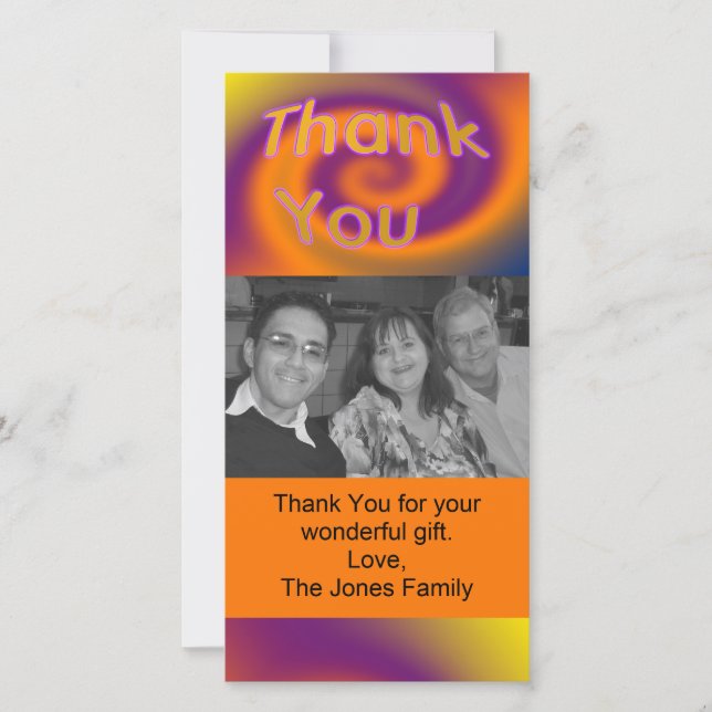 orange purple thank you card (Front)