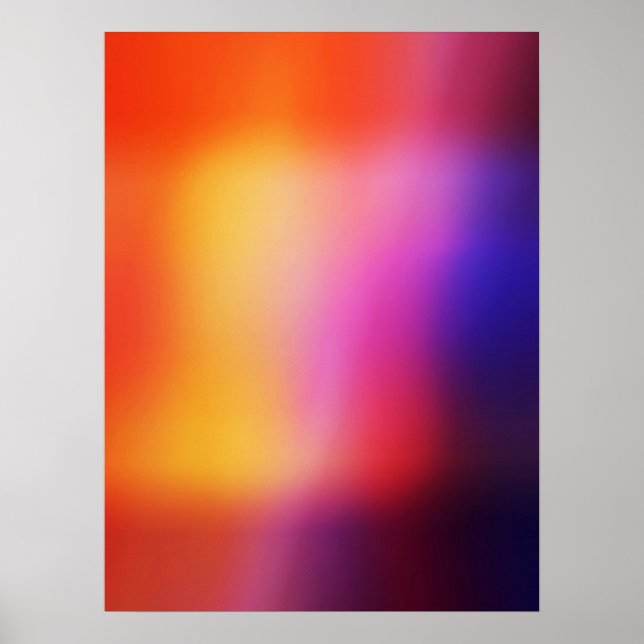 Orange Purple Yellow & Pink Abstract Glow #2 Poster (Front)