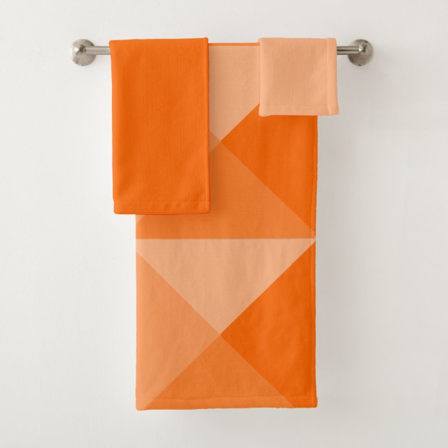 Orange Pyramids  Bath Towel Set (Insitu)