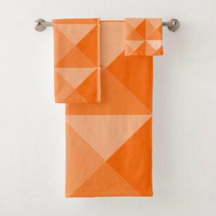 Orange Pyramids  Bath Towel Set