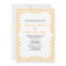 Orange Quatrefoil Pattern Wedding Invitation