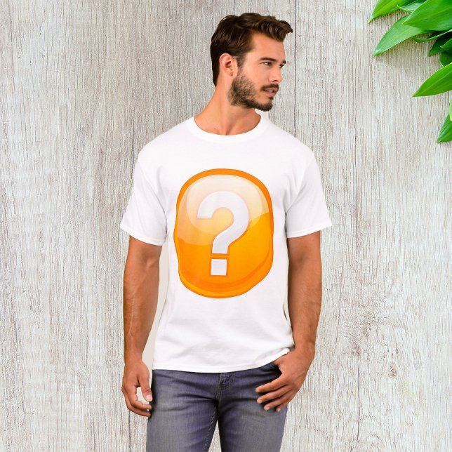 Orange Question Mark Bold Modern Symbol T-Shirt (Creator Uploaded)