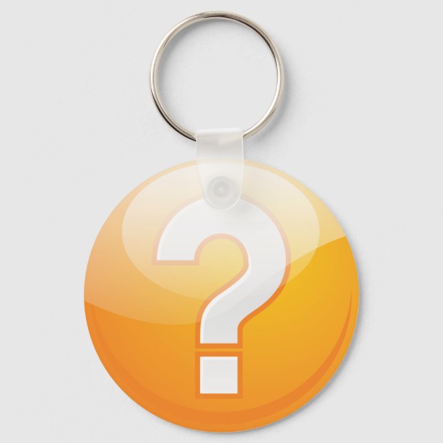 Orange Question Mark Keychain (Front)