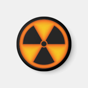 Orange Radiation Symbol Magnet