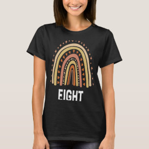 Orange Rainbow Eight Year Old 8 Bday 8th Birthday T-Shirt