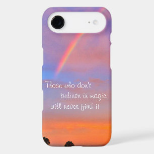 Orange Rainbow Sunset Photo Believe in Magic Quote
