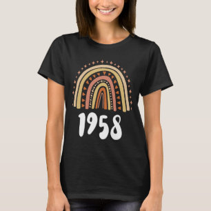 Orange Rainbow Year Of Birth 1958 Birthday T-Shirt