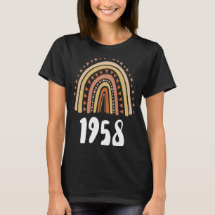 Orange Rainbow Year Of Birth 1958 Birthday T-Shirt