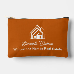 Orange Real Estate Company Custom Realtor Accessory Pouch